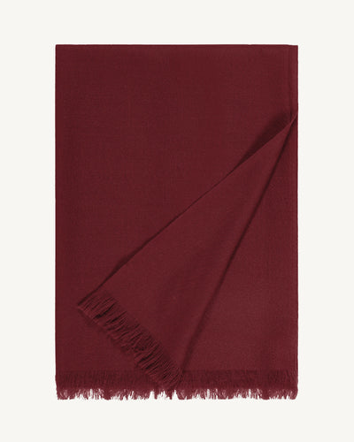 Maxi étole en voile-ROUGE D'ORIENT-100% cachemire