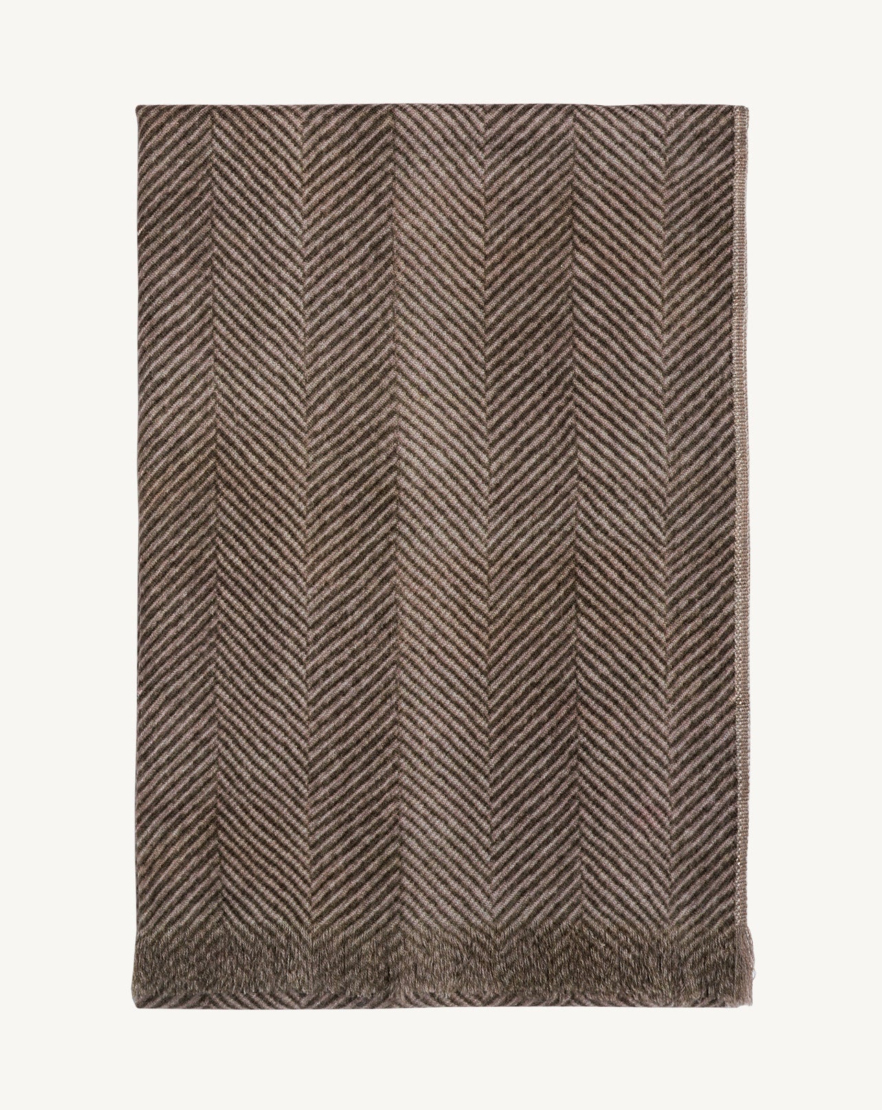 Étole imprimée chevrons-CORDE-100% CACHEMIRE