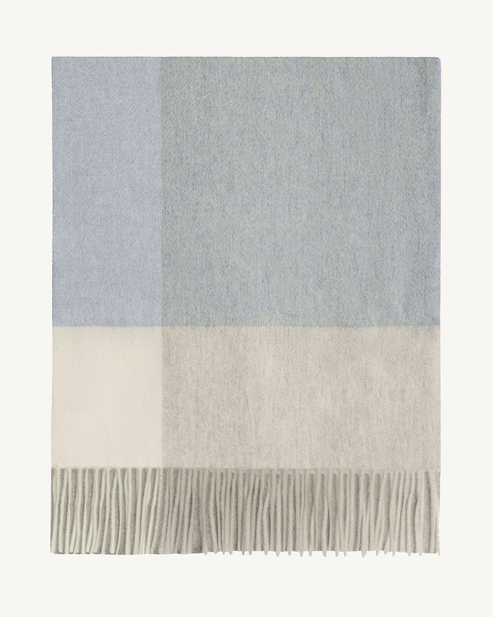 Écharpe à franges maxi tartan-BLEU GLACIER/GRIS ARGENTE/NATUREL-100% cachemire