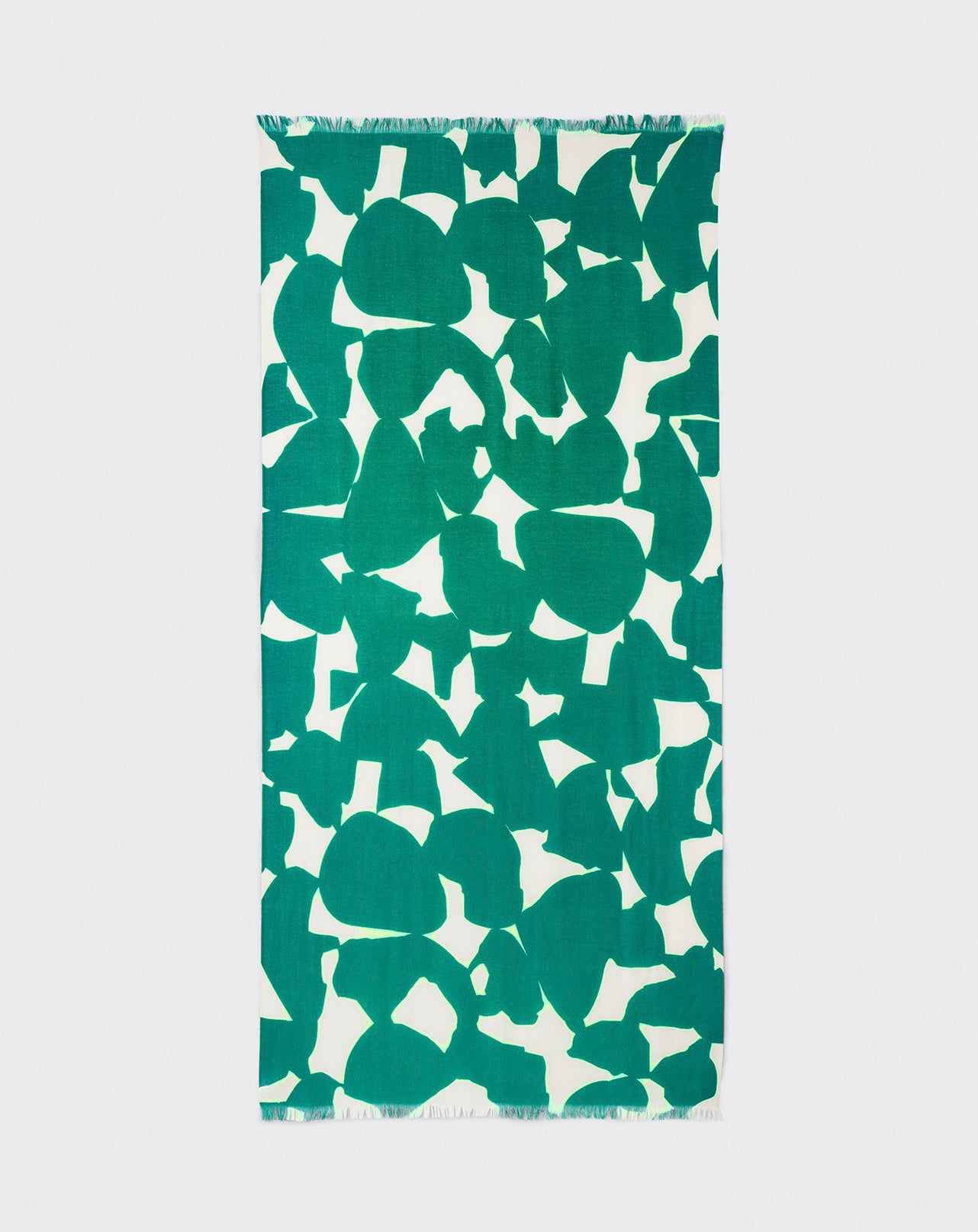 Étole imprimée camouflage-VERT MENTHE-100% CACHEMIRE