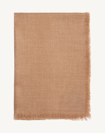 Mini carré en twill-CARAMEL-100% cachemire