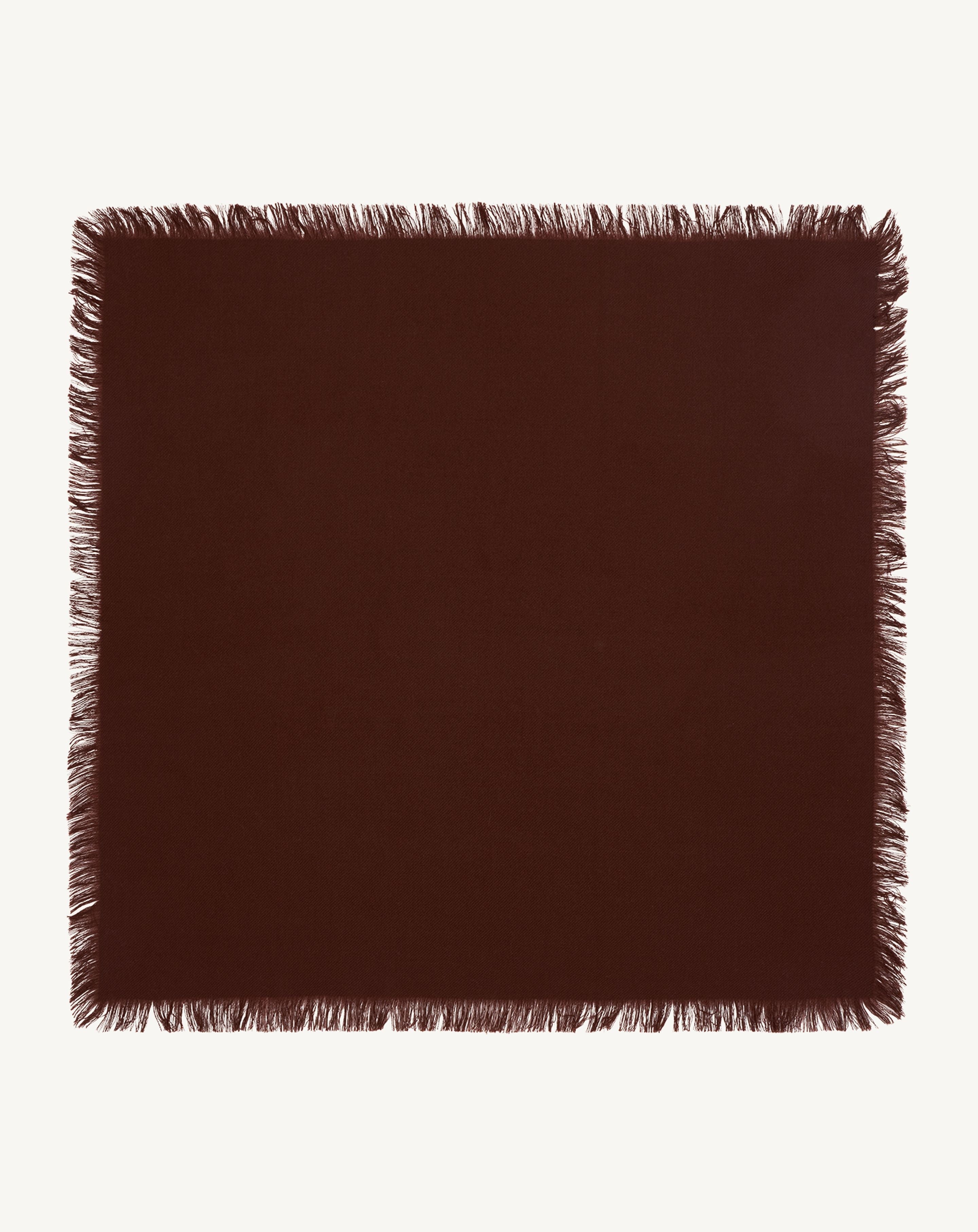 Mini carré à franges-CAFE-100% cachemire