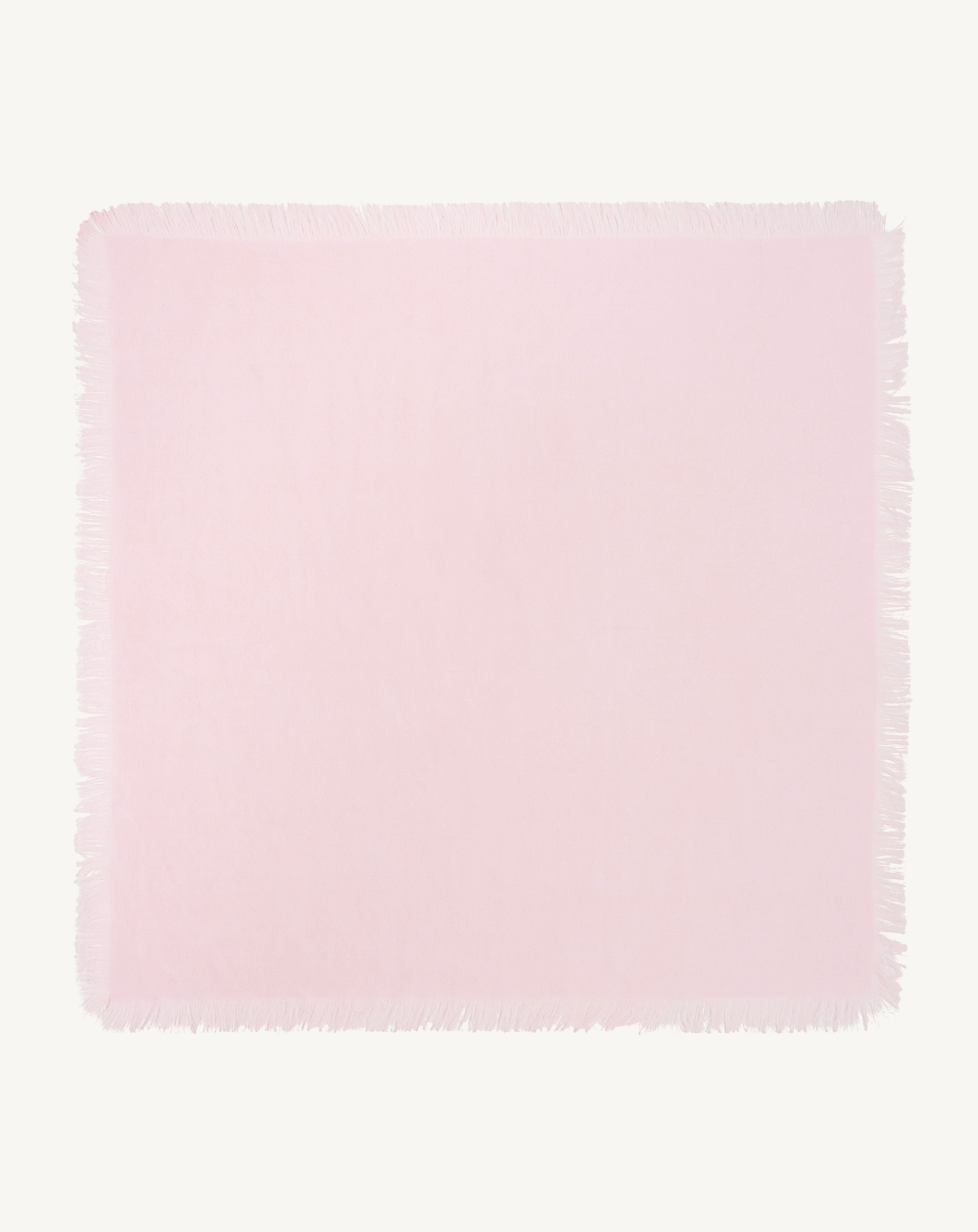 Mini carré à franges-CERISIER-100% cachemire