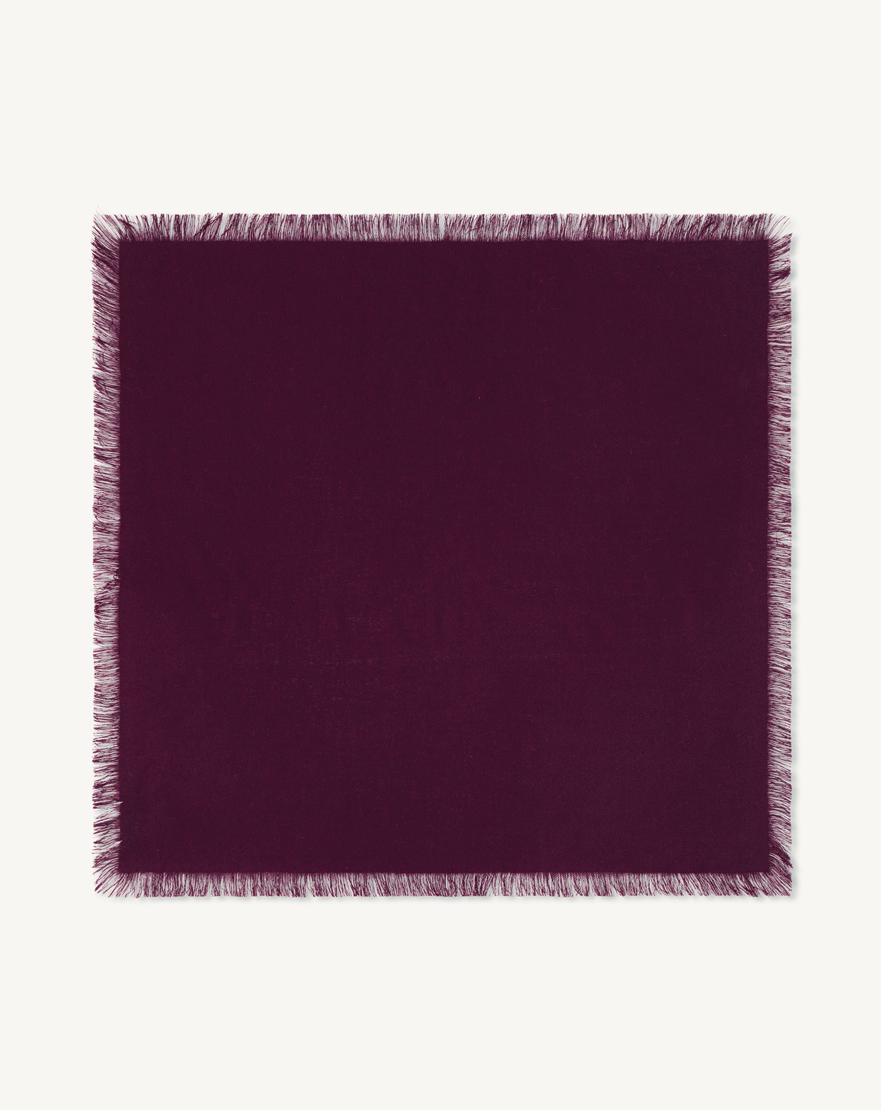 Mini carré en twill-PRUNE DAMAS-100% cachemire