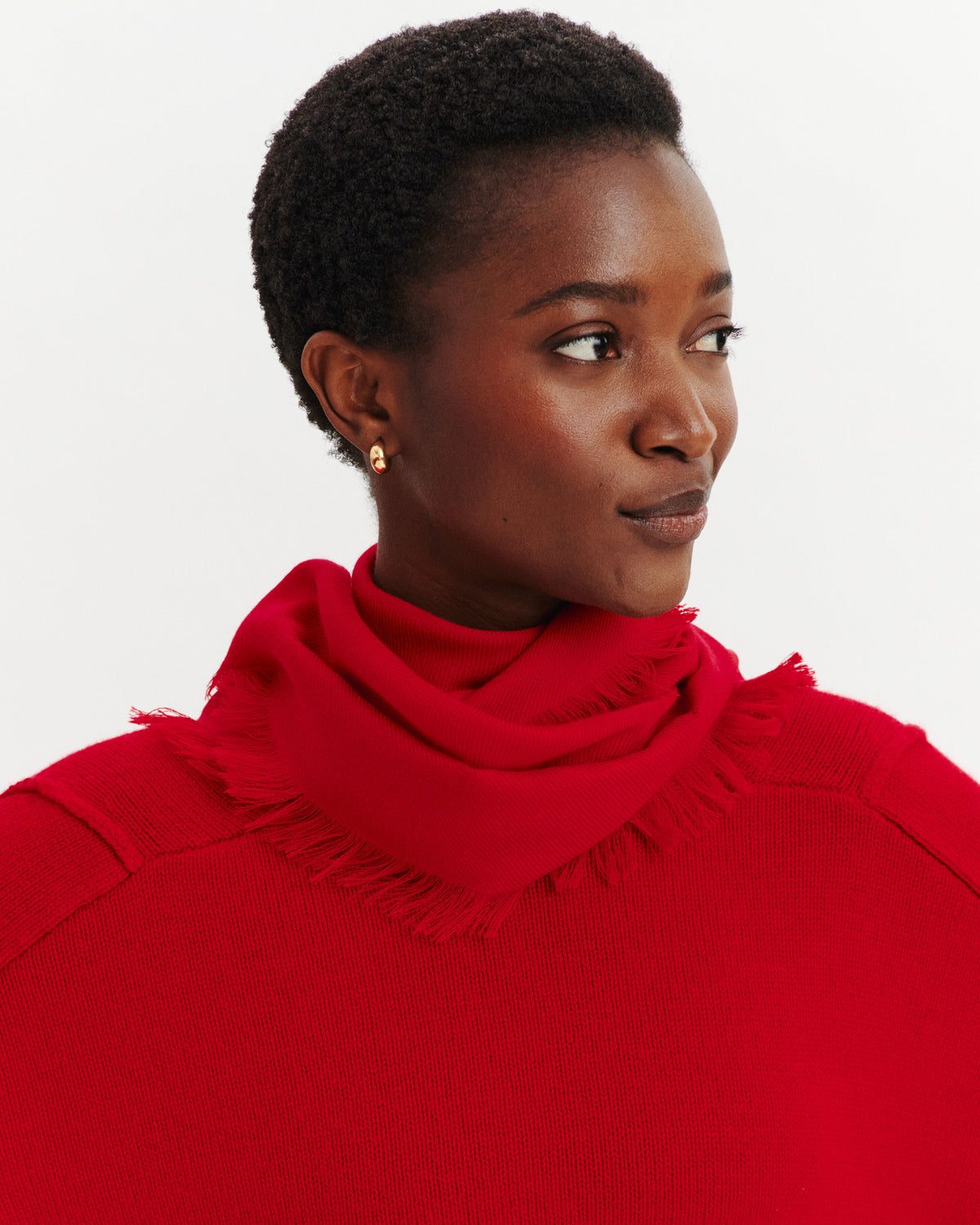 Mini carré Swann-ROUGE QUARANTE-100% cachemire
