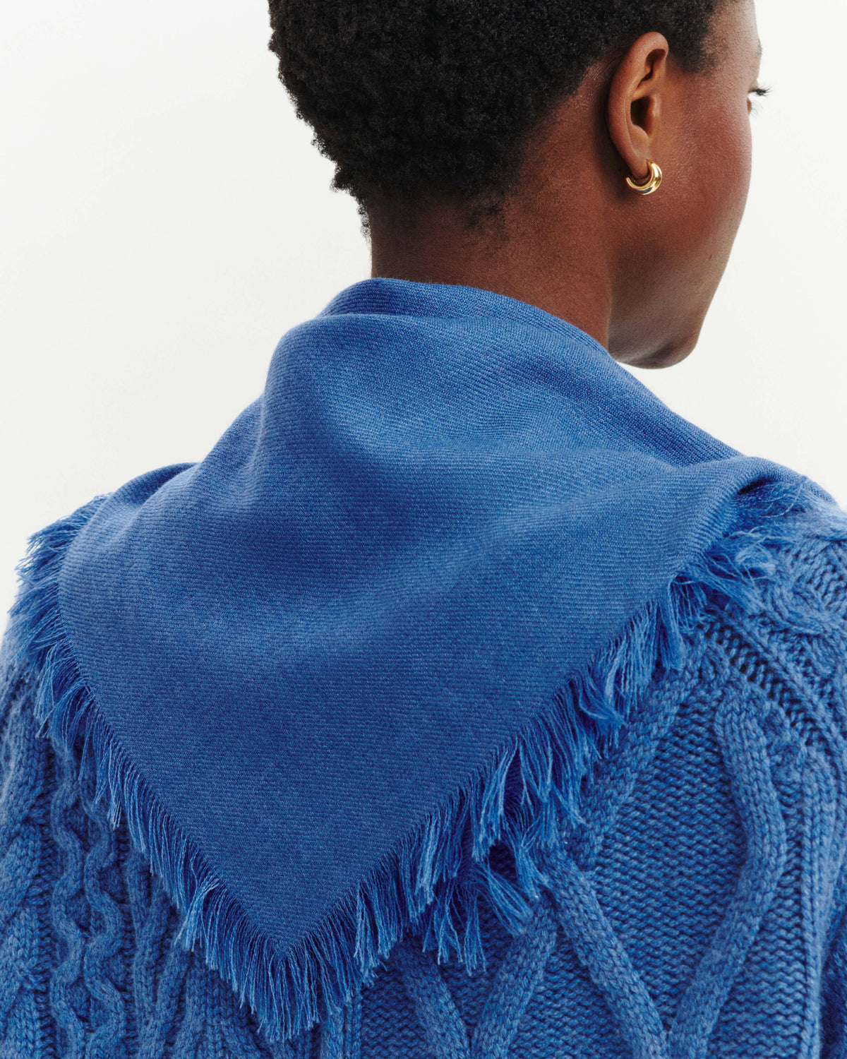Mini carré Swann-BLEU DE DELFT-100% cachemire