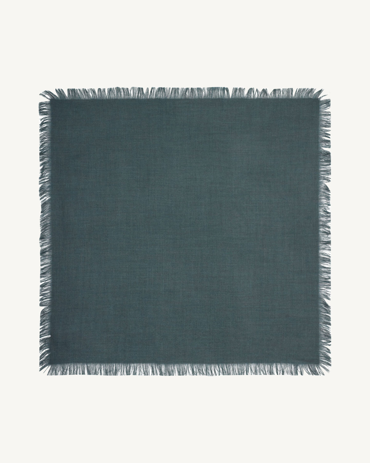 Mini carré à franges-BLEU GRANIT-100% cachemire