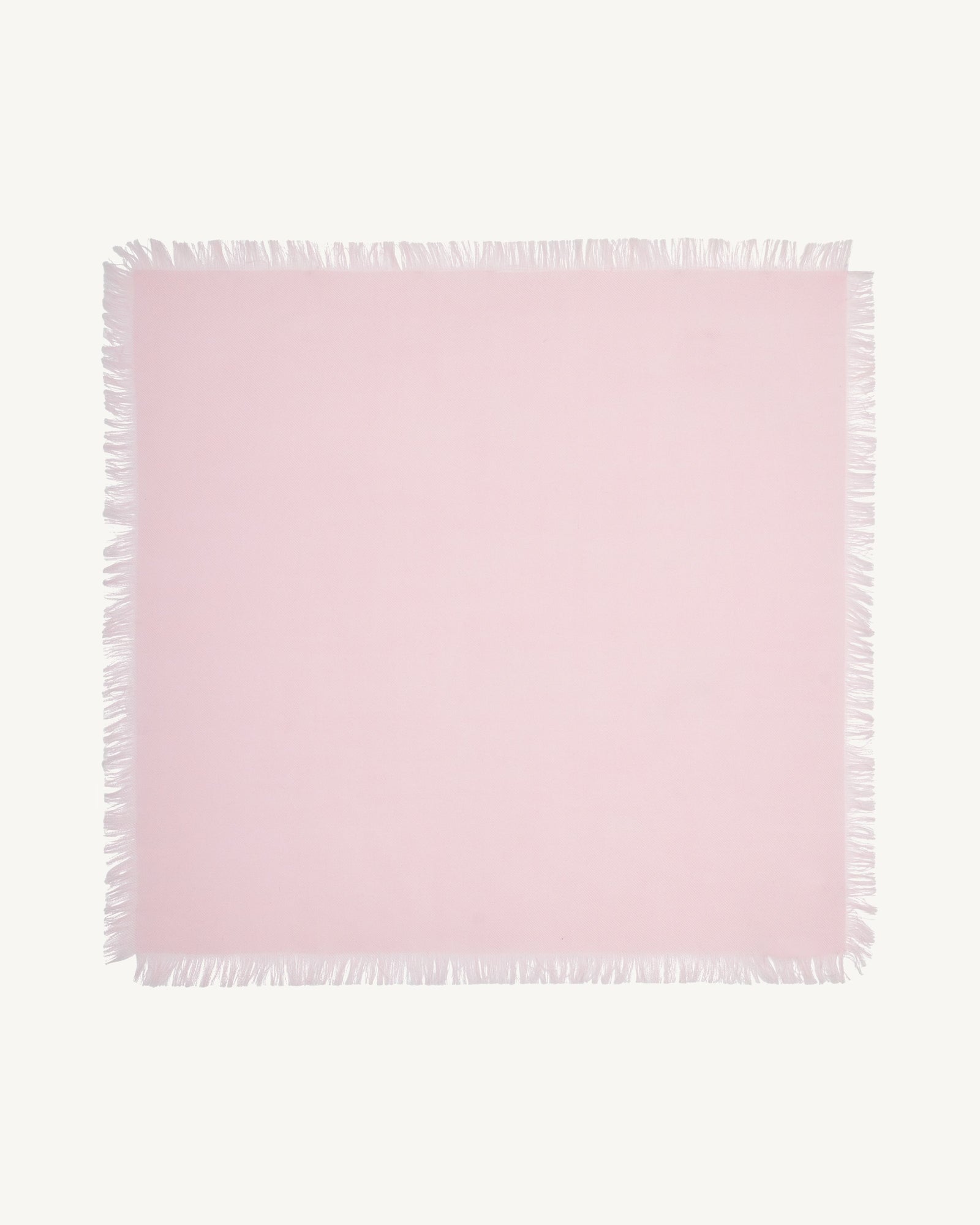 Mini carré à franges-ROSE QUARTZ-100% cachemire
