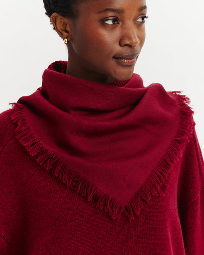 Mini carré Swann-ROUGE D'ORIENT-100% cachemire