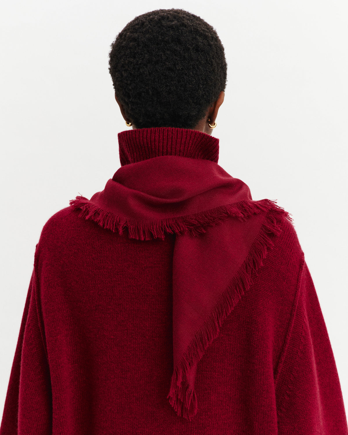 Mini carré Swann-ROUGE D'ORIENT-100% cachemire