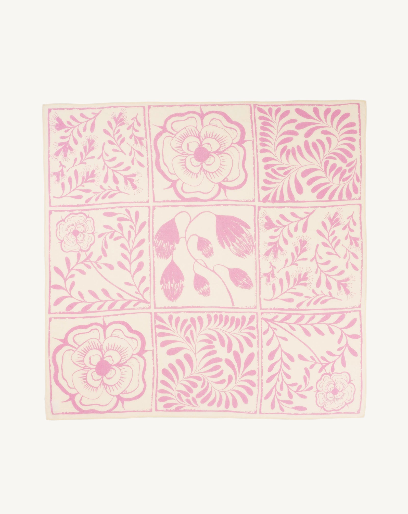 Carré imprimé-ROSE INDIEN-100% cachemire