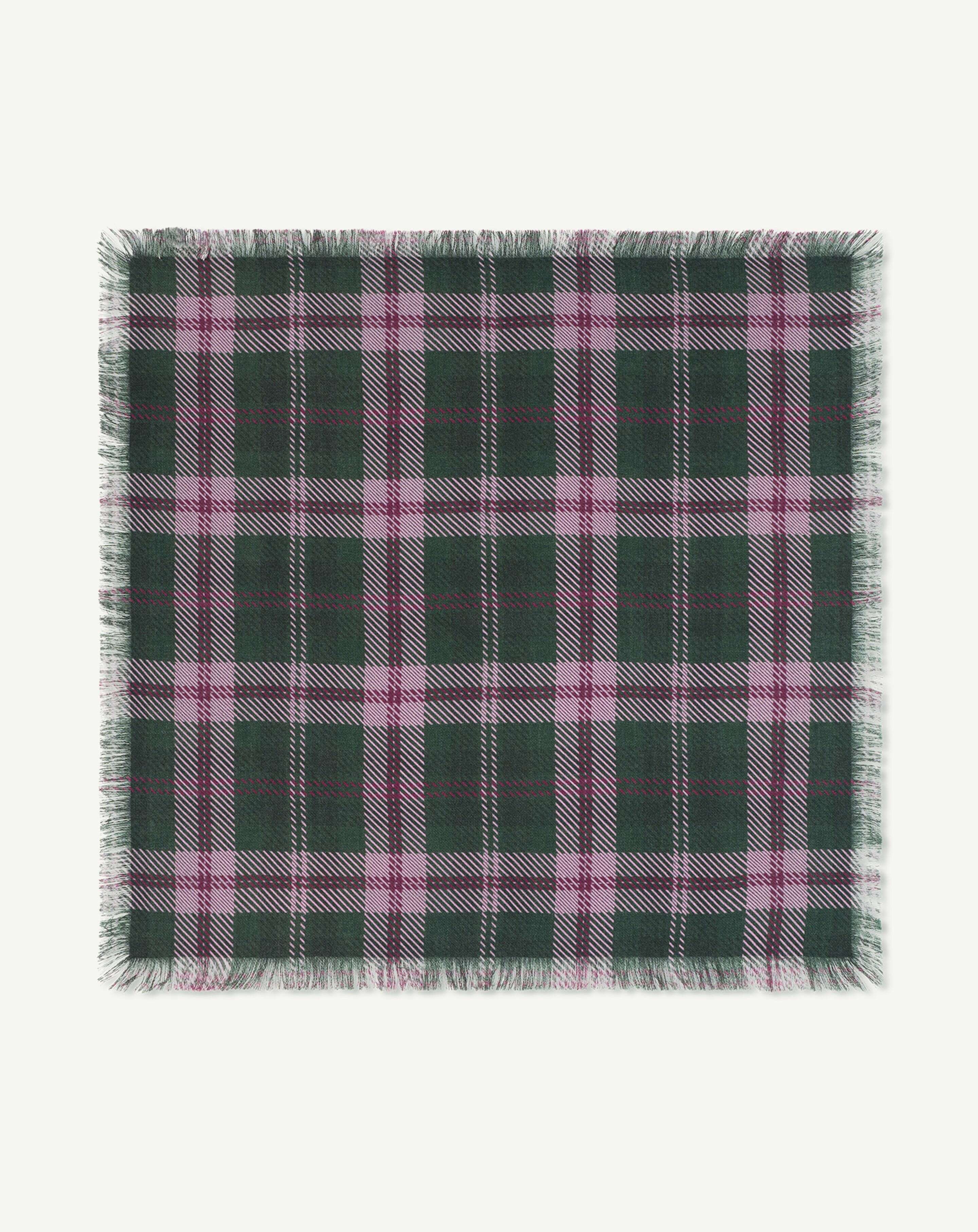 Mini carré twill imprimé-BRONZE-100% cachemire