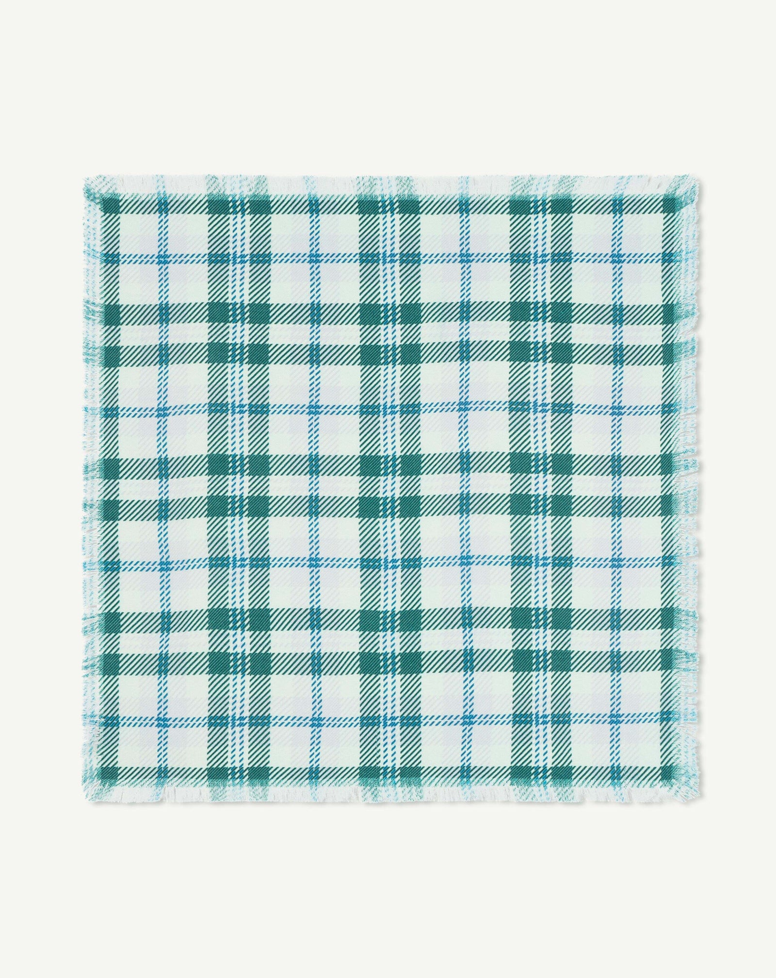 Mini carré twill imprimé-VERT ARAGON-100% cachemire