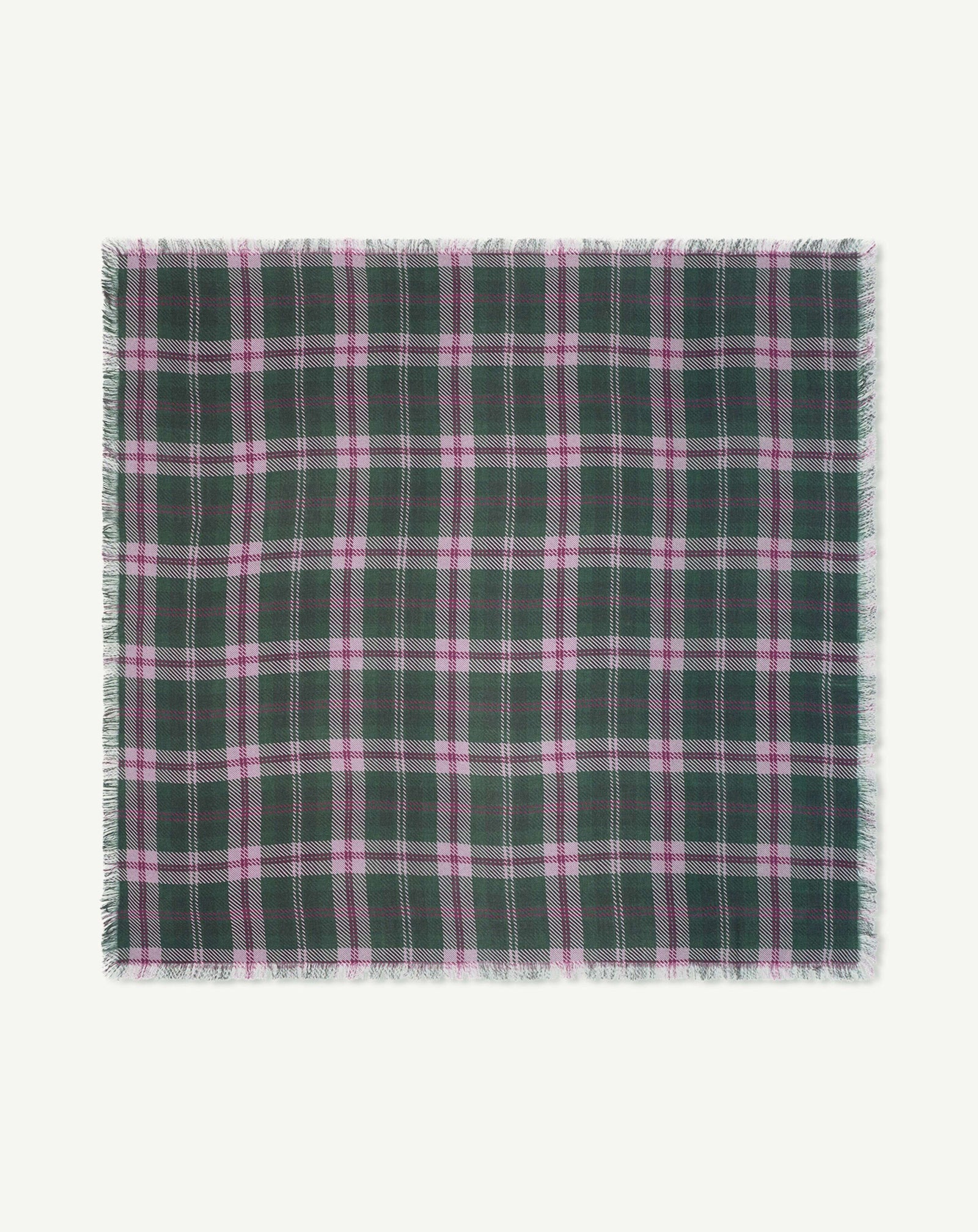 Carré en twill imprimé-BRONZE-100% cachemire