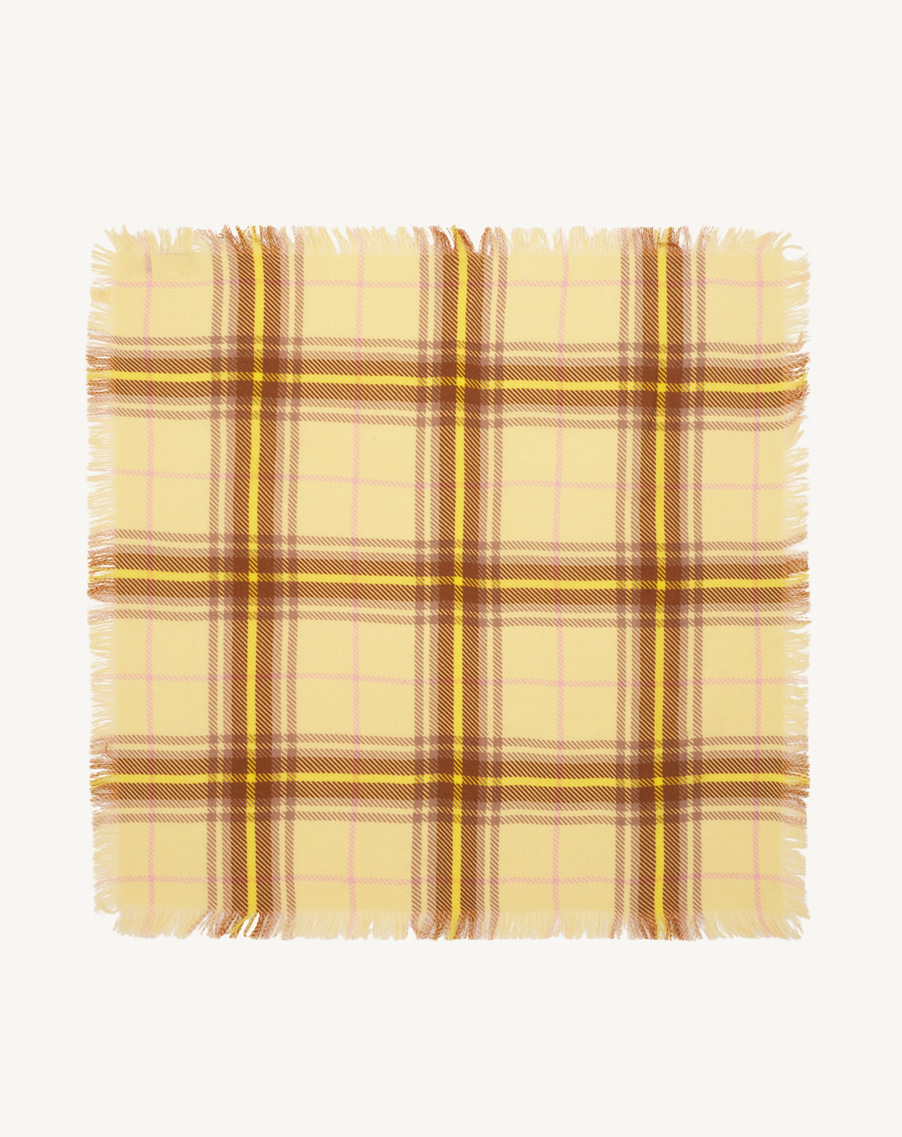 Mini carré twill imprimé-ZESTE/MACCHIATO-100% cachemire