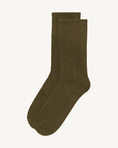 Chaussettes basses-OLIVE-85% cachemire 15% élasthanne