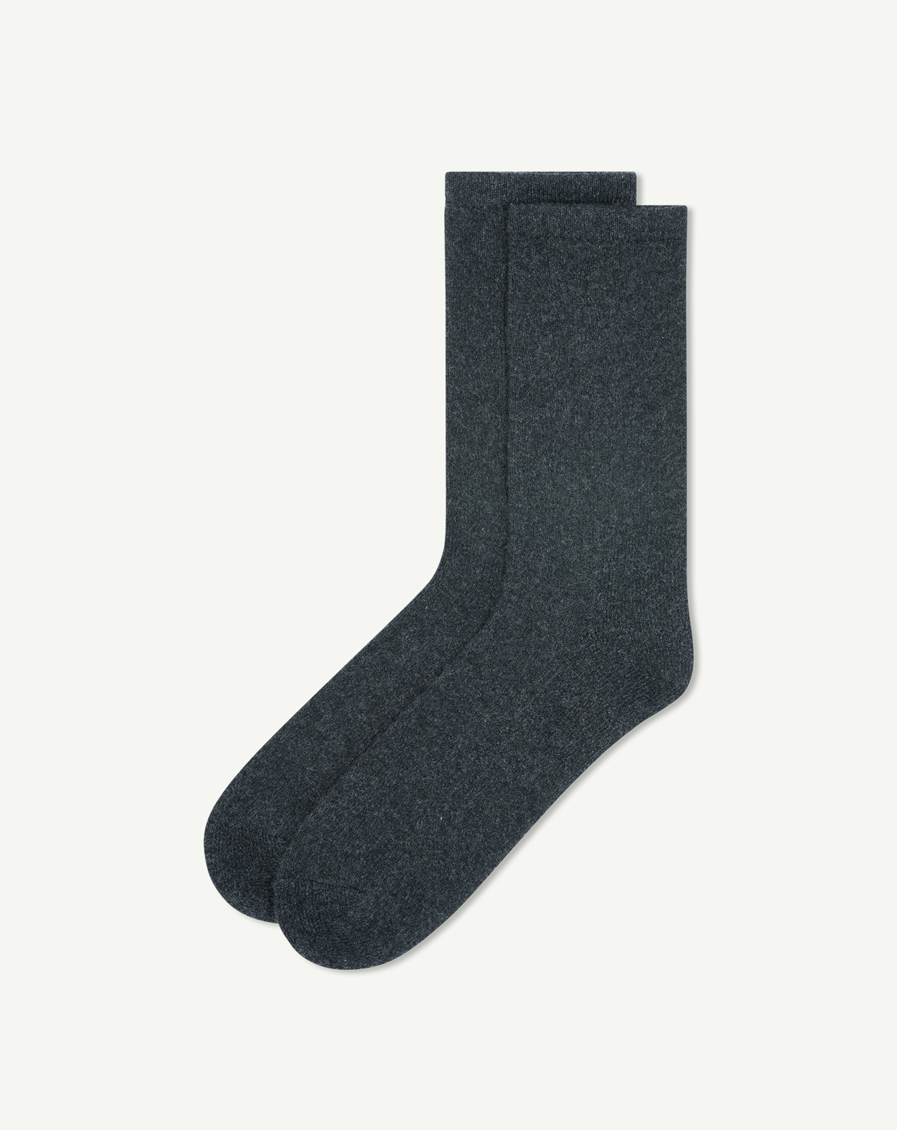 Chaussettes basses-CHARBON-87% cachemire 13% elasthane
