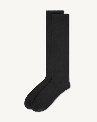 Chaussettes hautes-NOIR-90% cachemire 10% elasthanne