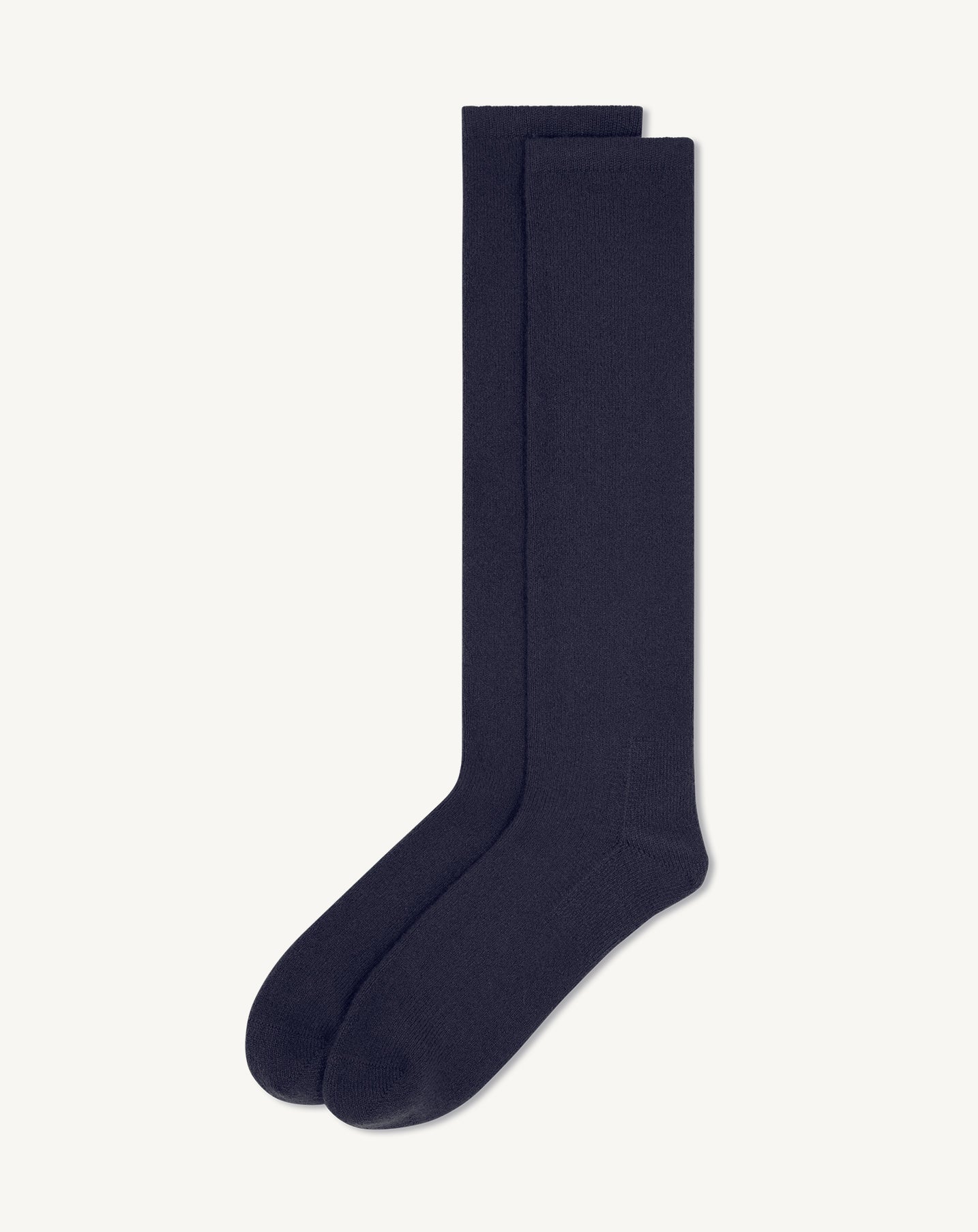 Chaussettes hautes-MARINE-90% cachemire 10% elasthanne