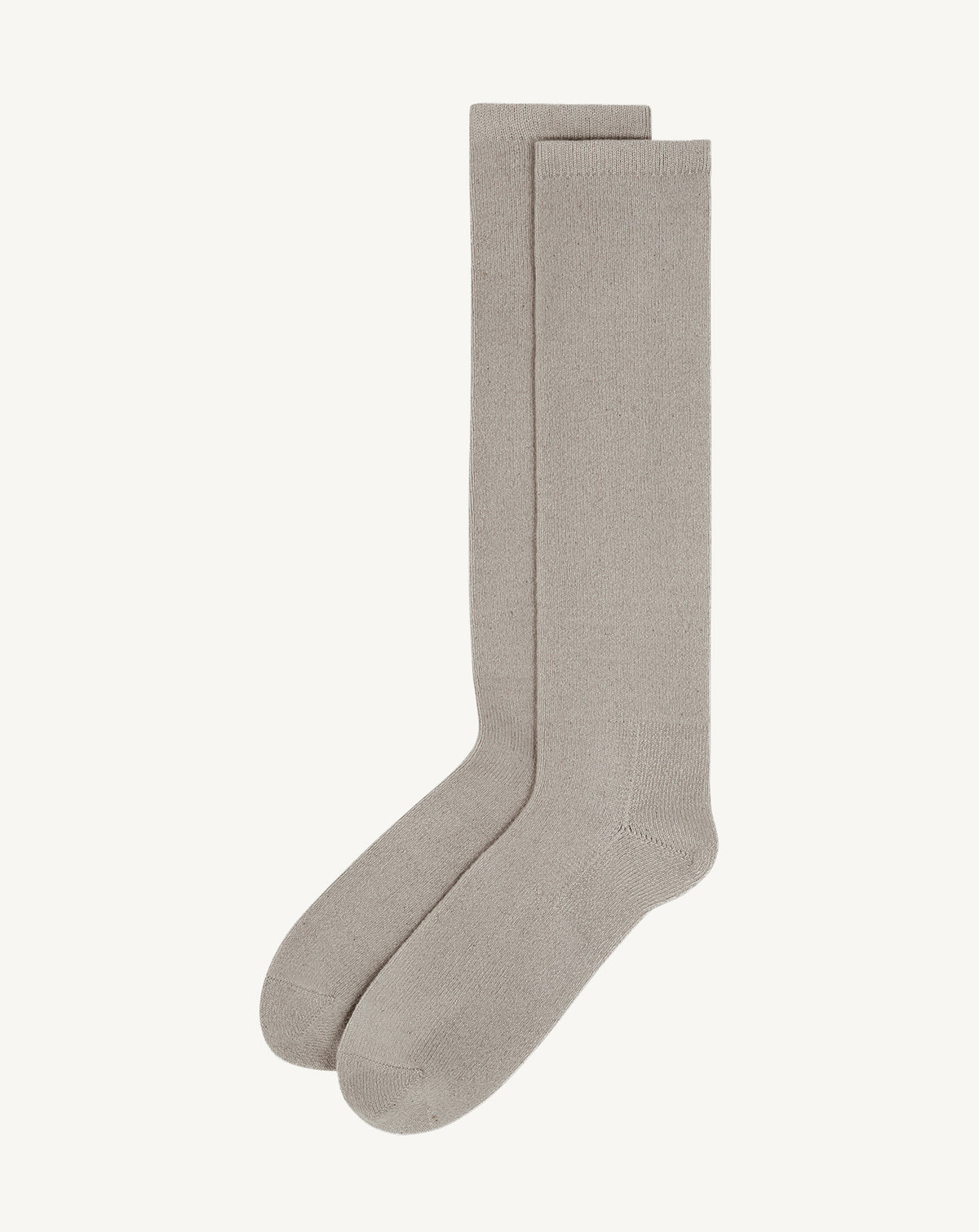 Chaussettes hautes-GRIS METEORITE-85% cachemire 15% élasthanne