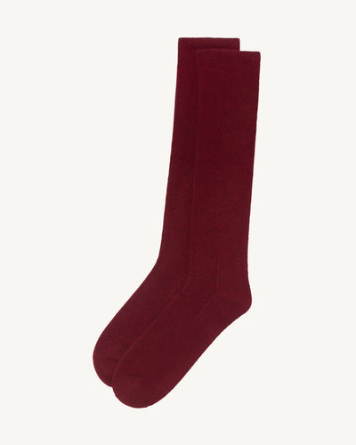 Chaussettes hautes-ROUGE D'ORIENT-85% cachemire 15% élasthanne