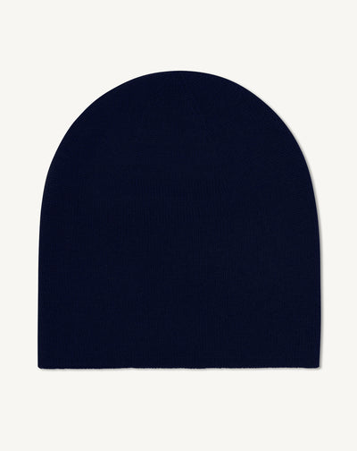 Bonnet double face-MARINE-100% cachemire