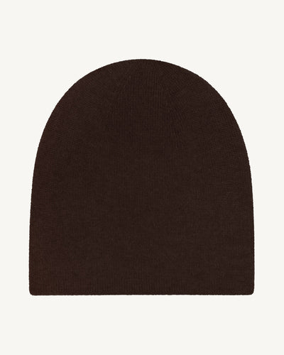 Bonnet double face-CHOCOLAT-100% cachemire