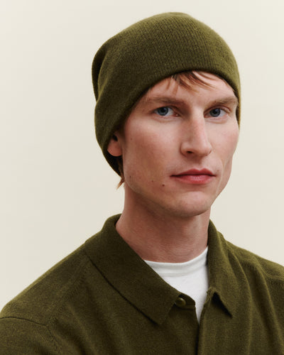 Bonnet Tristan-OLIVE-100% cachemire