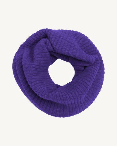 Tour de cou à côtes-ULTRAVIOLET-100% cachemire