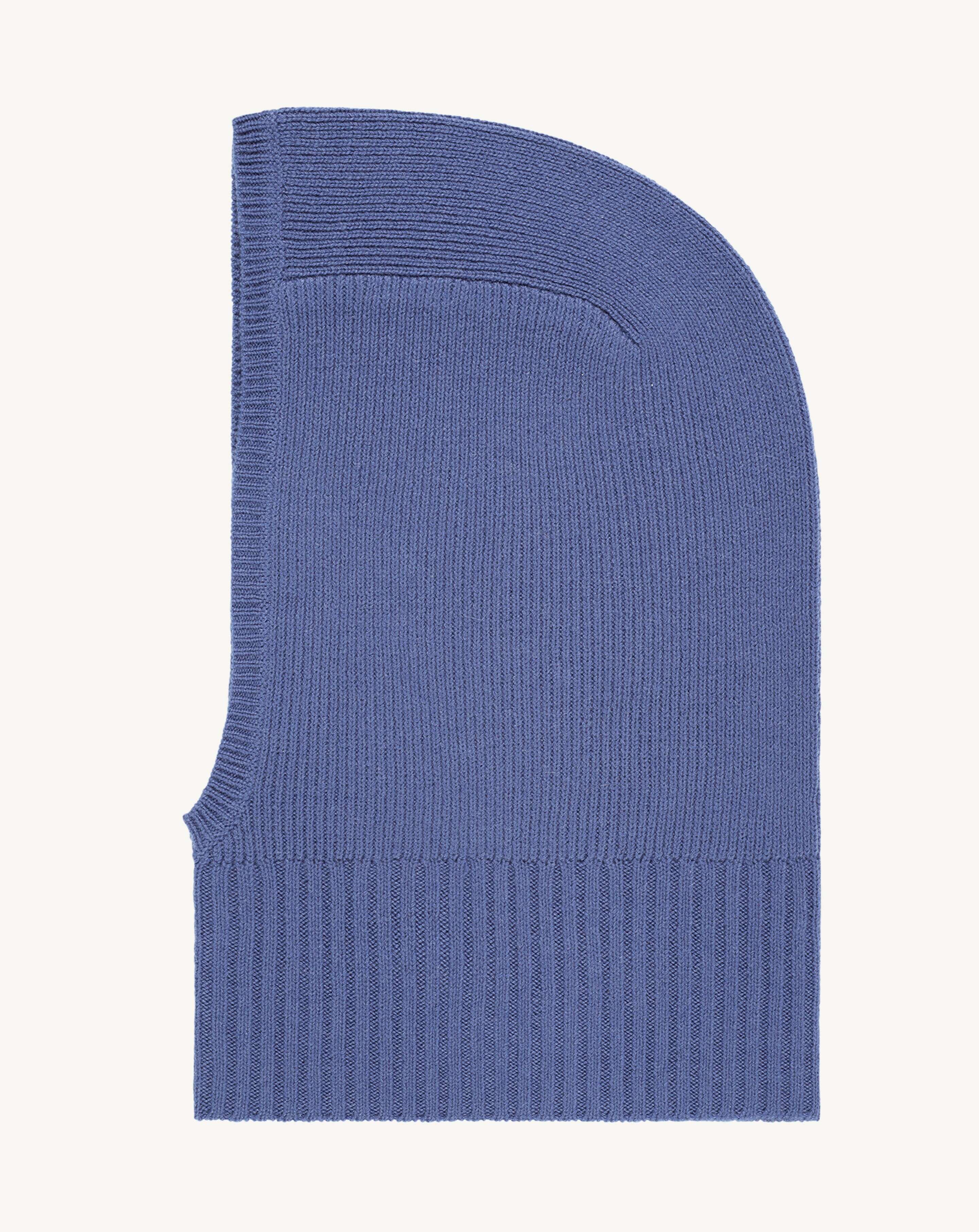 Cagoule-BLEU ATLAS-100% cachemire