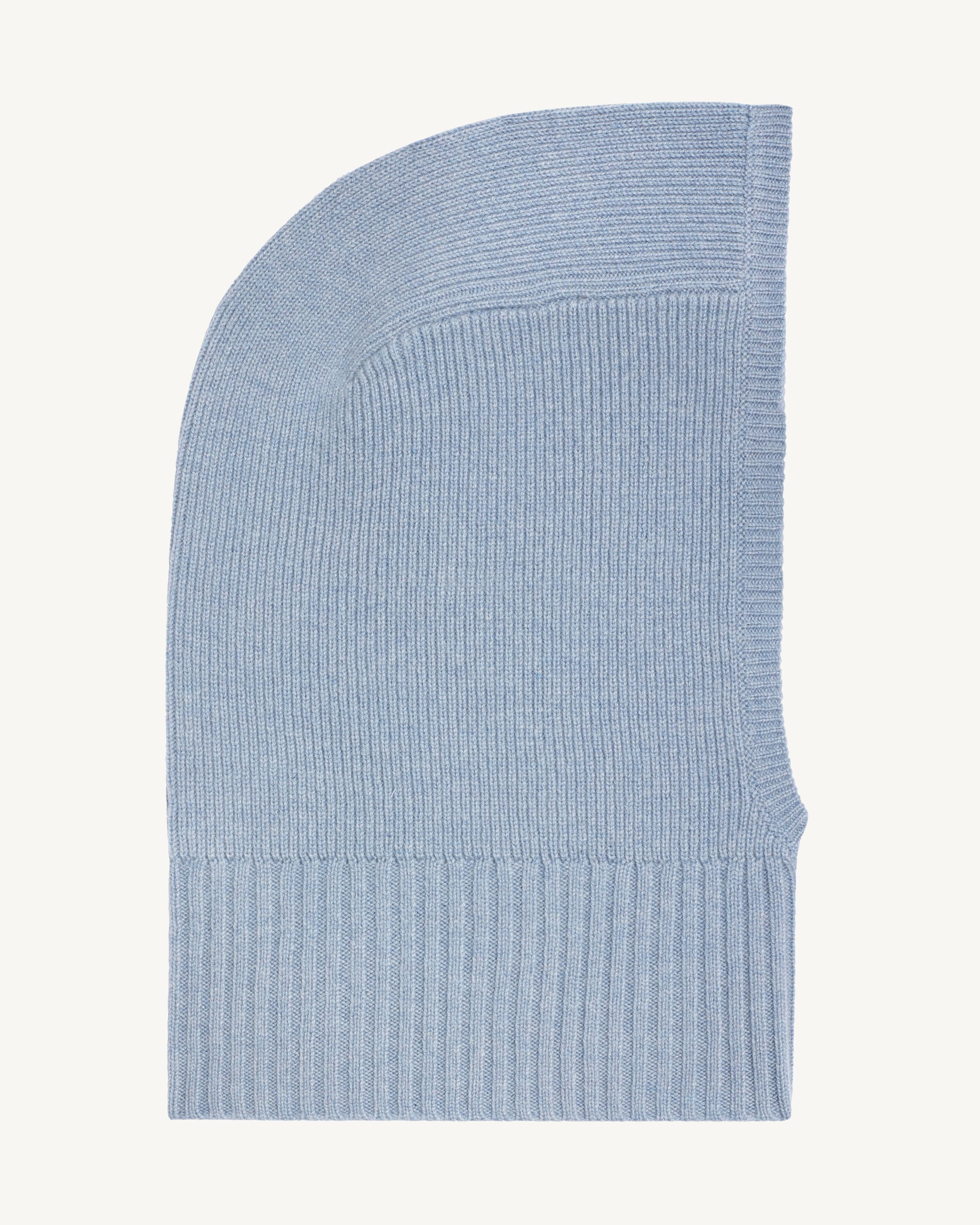 Cagoule-BLEU GLACIER-100% cachemire