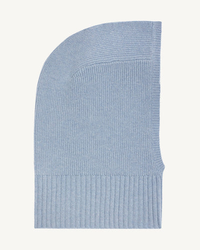 Cagoule-BLEU GLACIER-100% cachemire