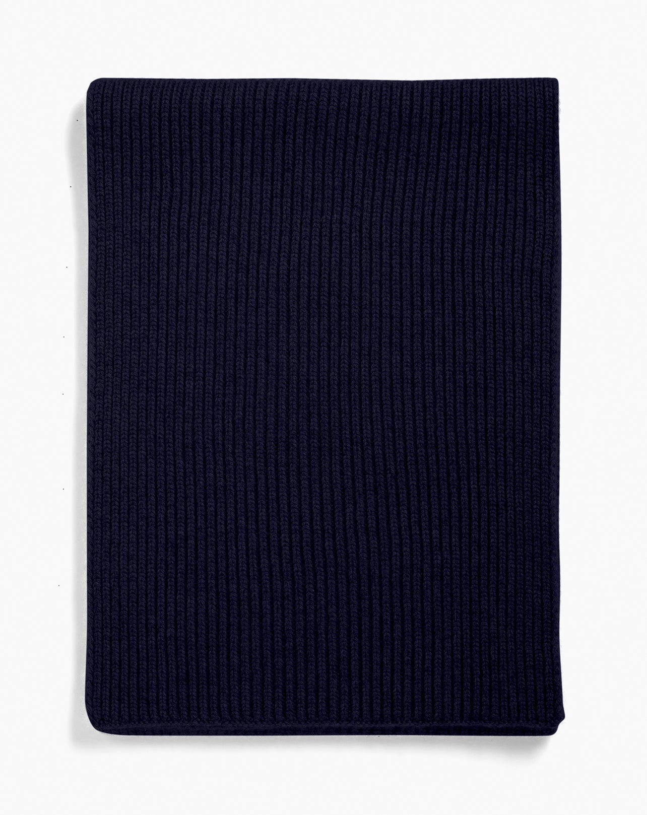 Écharpe à côtes-MARINE-100% CACHEMIRE