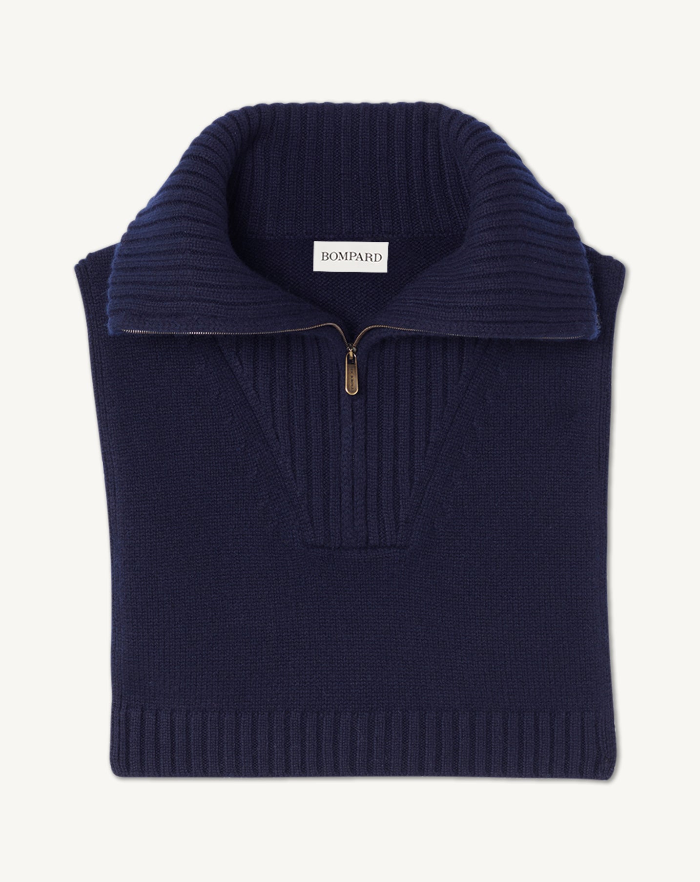 Plastron col camionneur-MARINE-100% cachemire