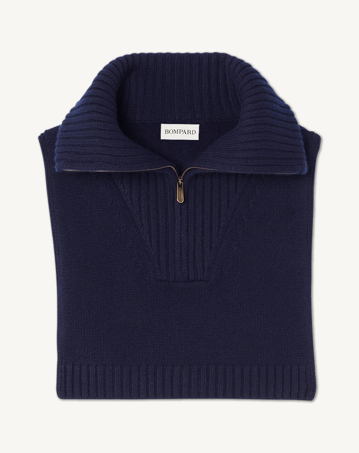 Plastron col camionneur-MARINE-100% cachemire