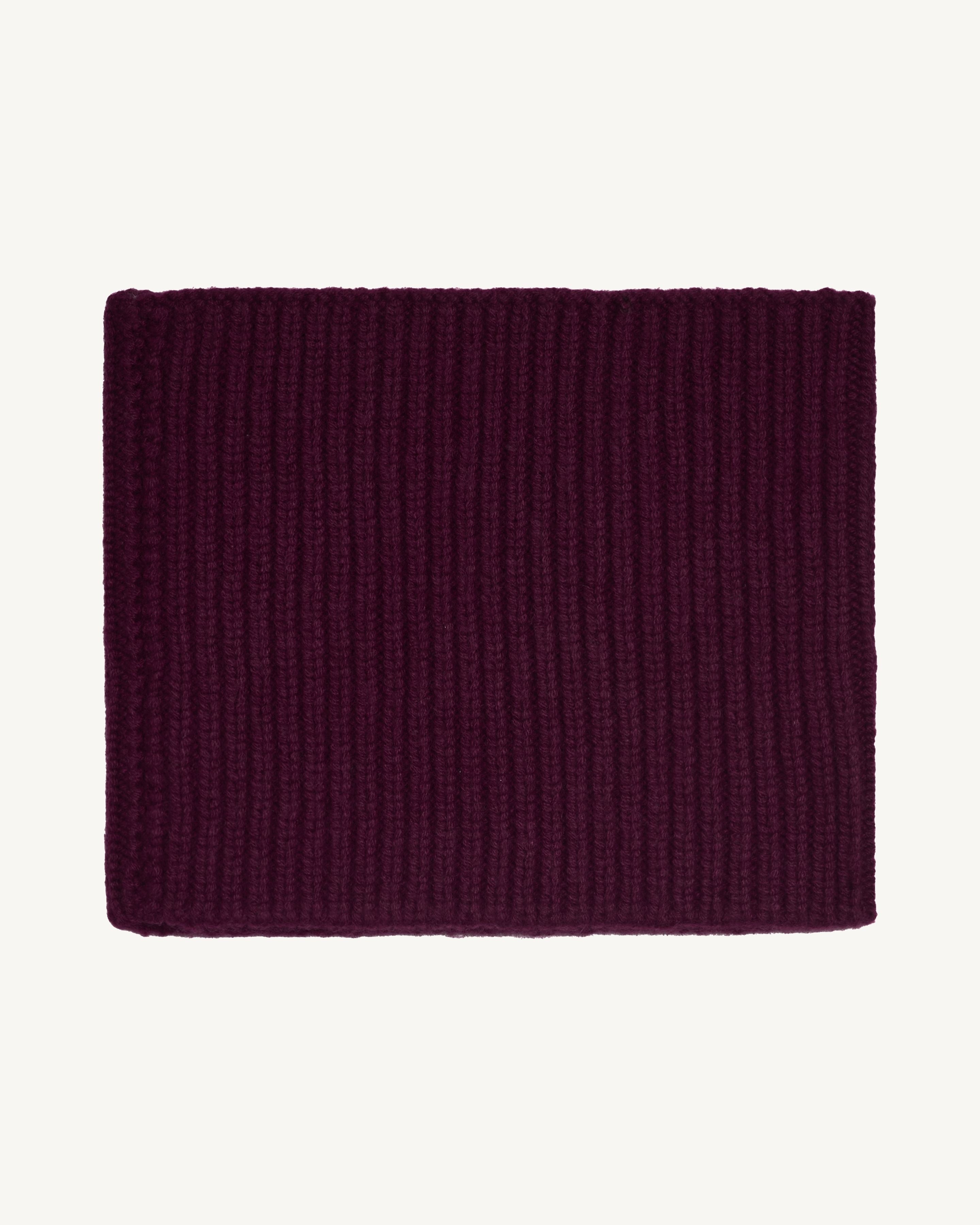 Tour de cou 12 fils-GRENAT-100% cachemire