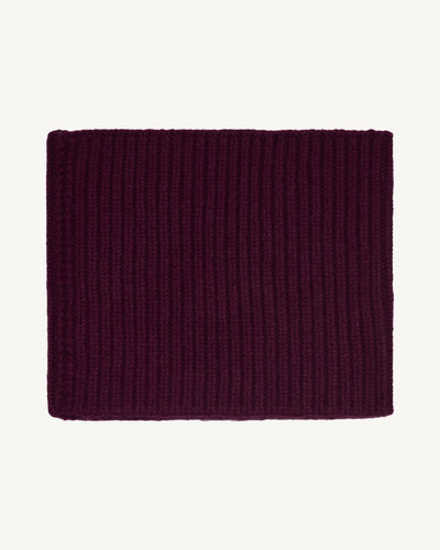 Tour de cou 12 fils-GRENAT-100% cachemire