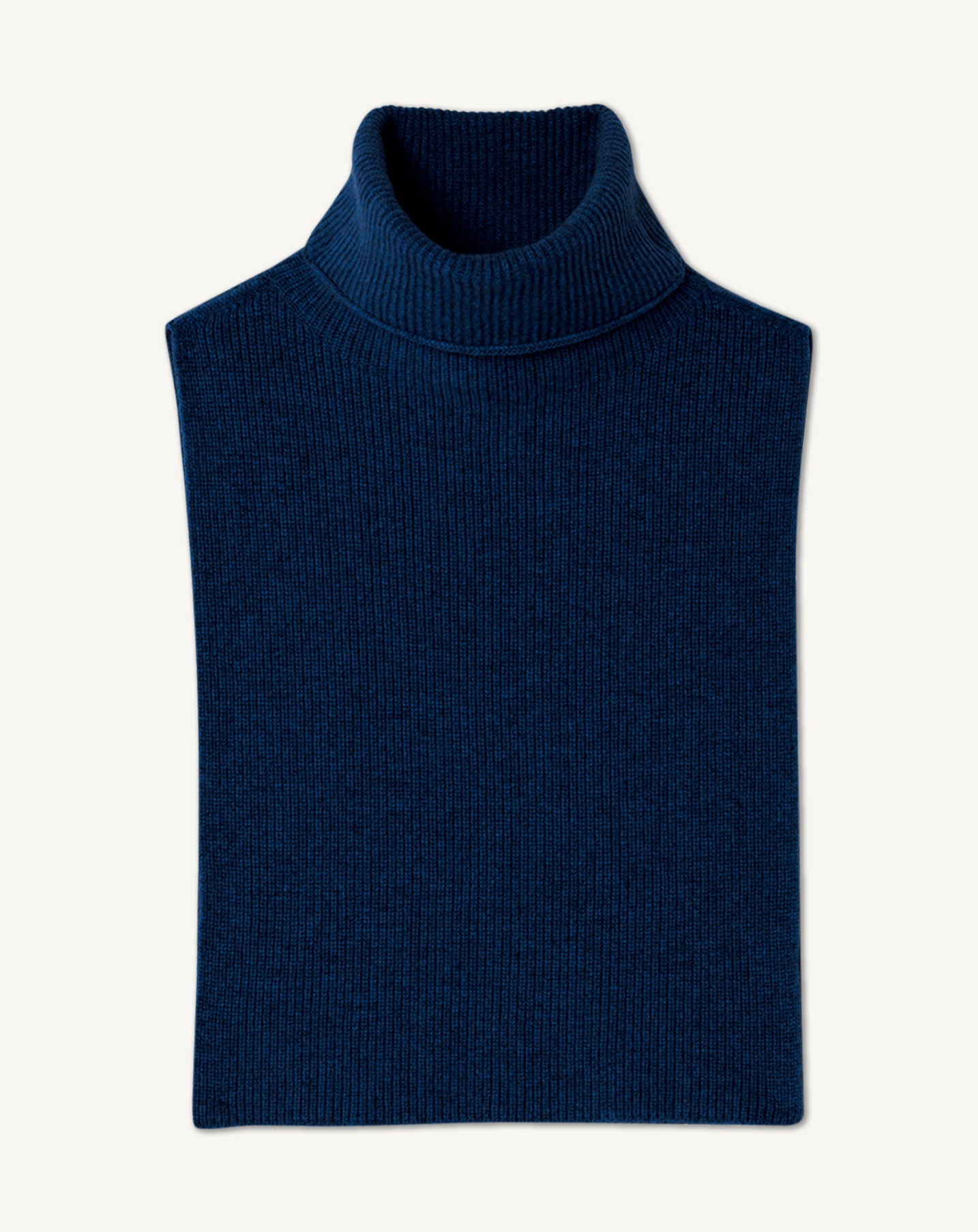 Plastron col roulé-MARINE-100% cachemire
