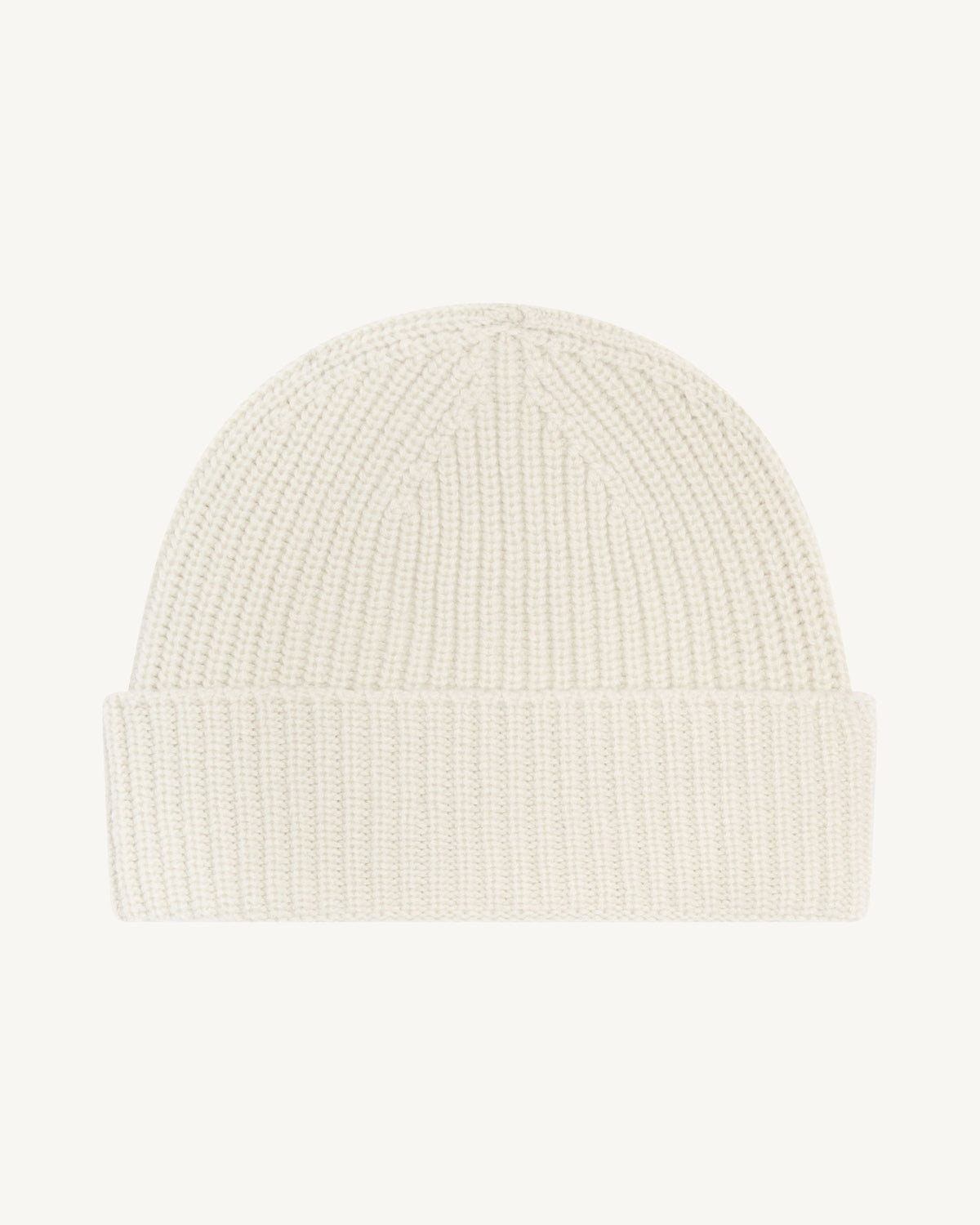 Bonnet à côtes-NATUREL-100% cachemire