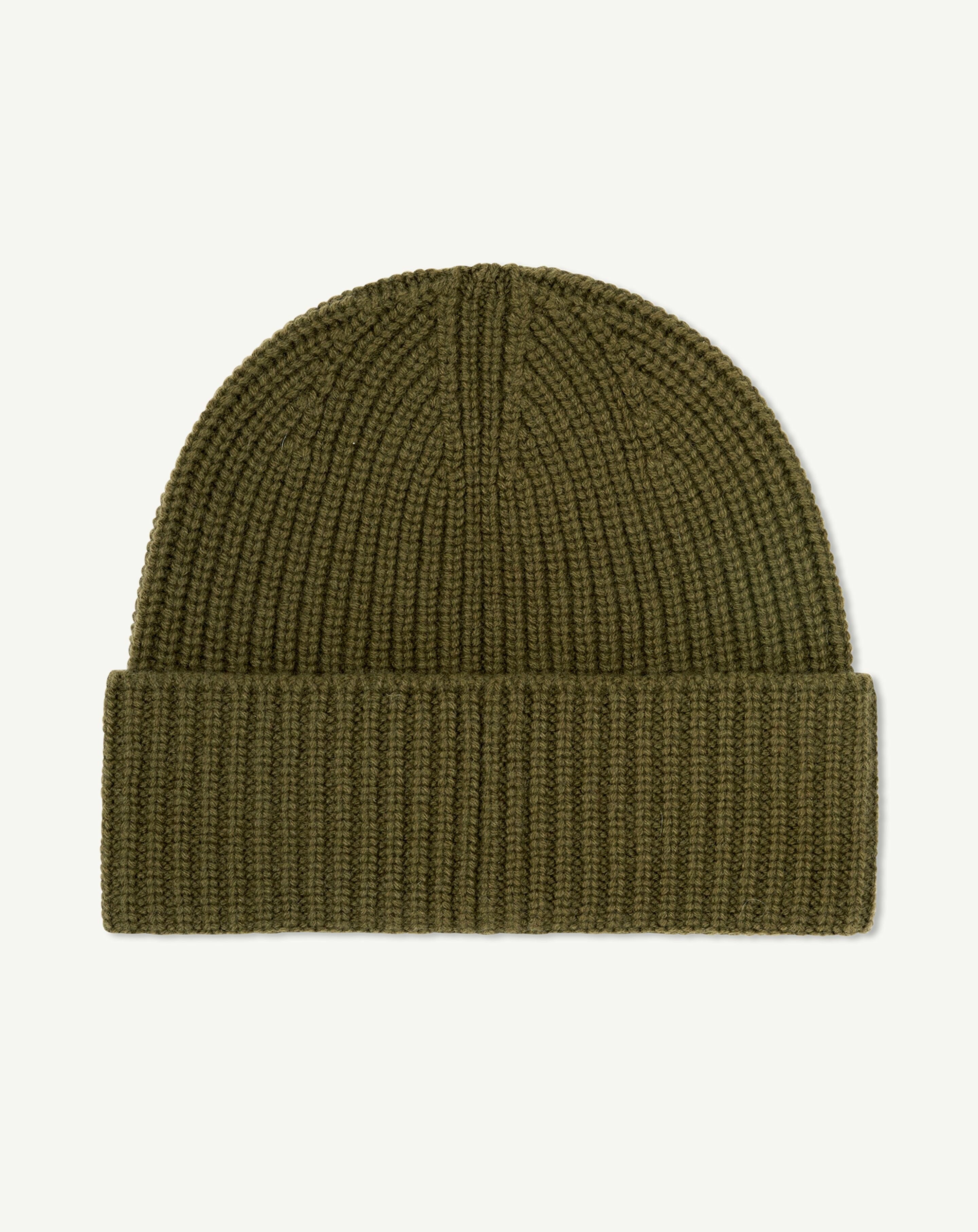 Bonnet à côtes-BRONZE-100% cachemire