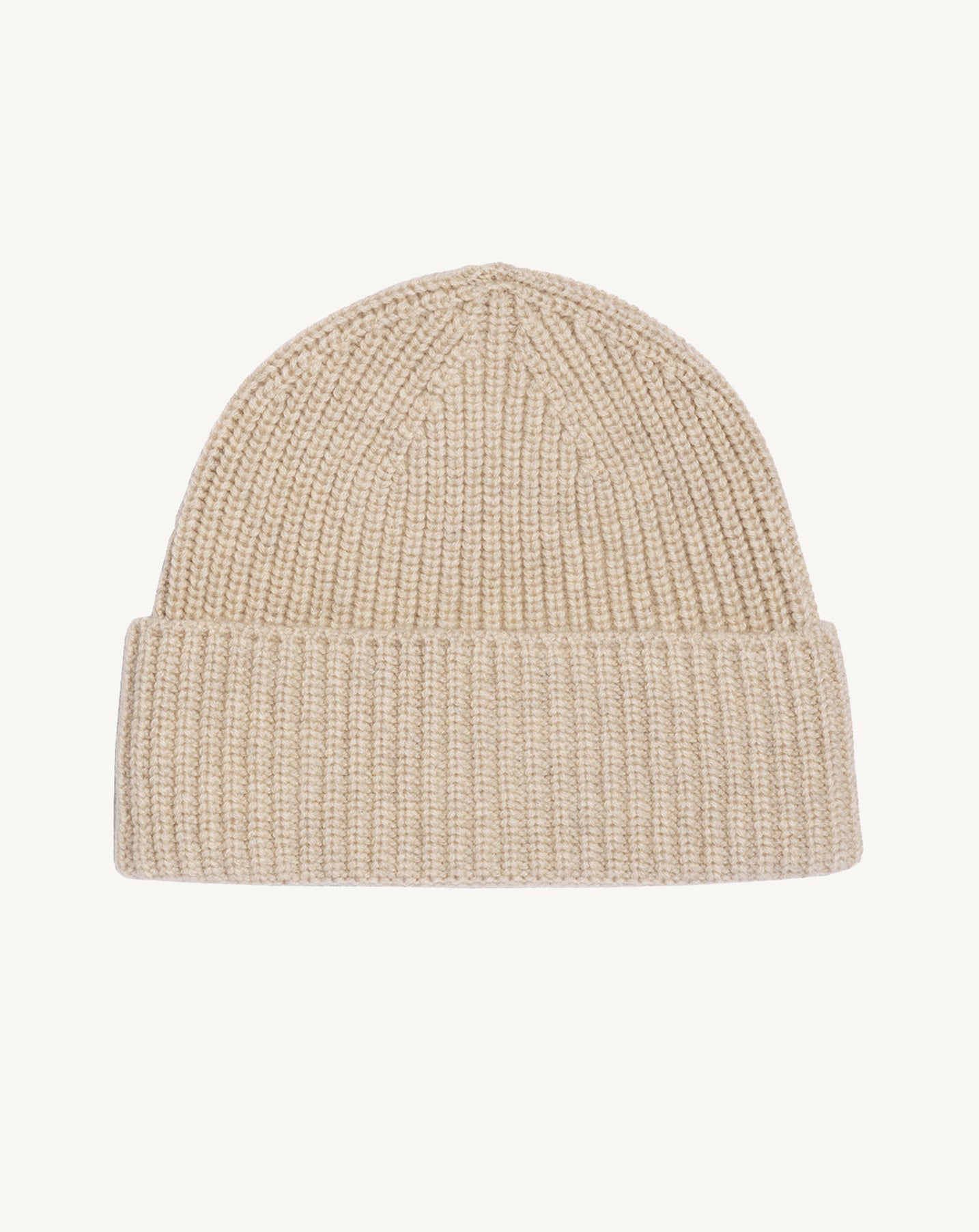 Ribbed hat in Cachemire Women oat beige | Eric Bompard