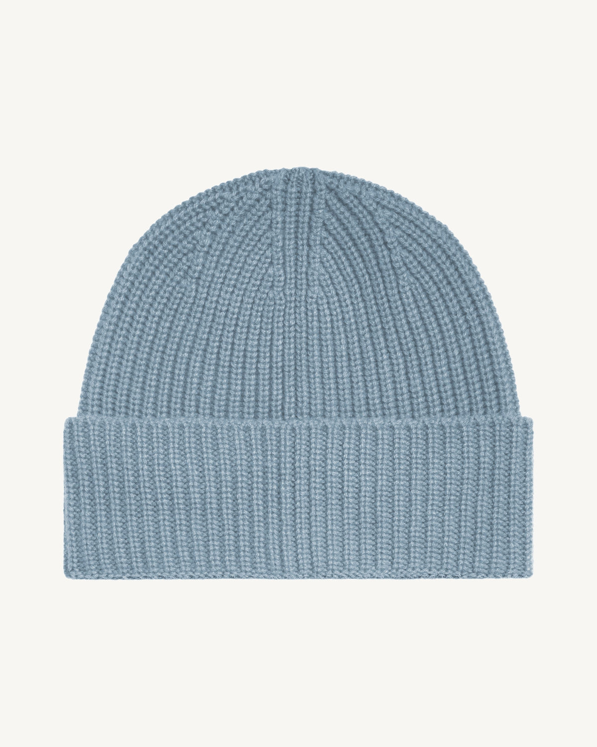 Bonnet à côtes-BLEU GLACIER-100% cachemire