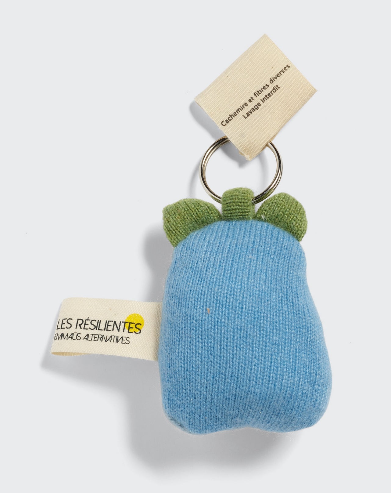 Porte clé Eric Bompard x Les Résilientes-BLEU-Cachemire & fibres diverses