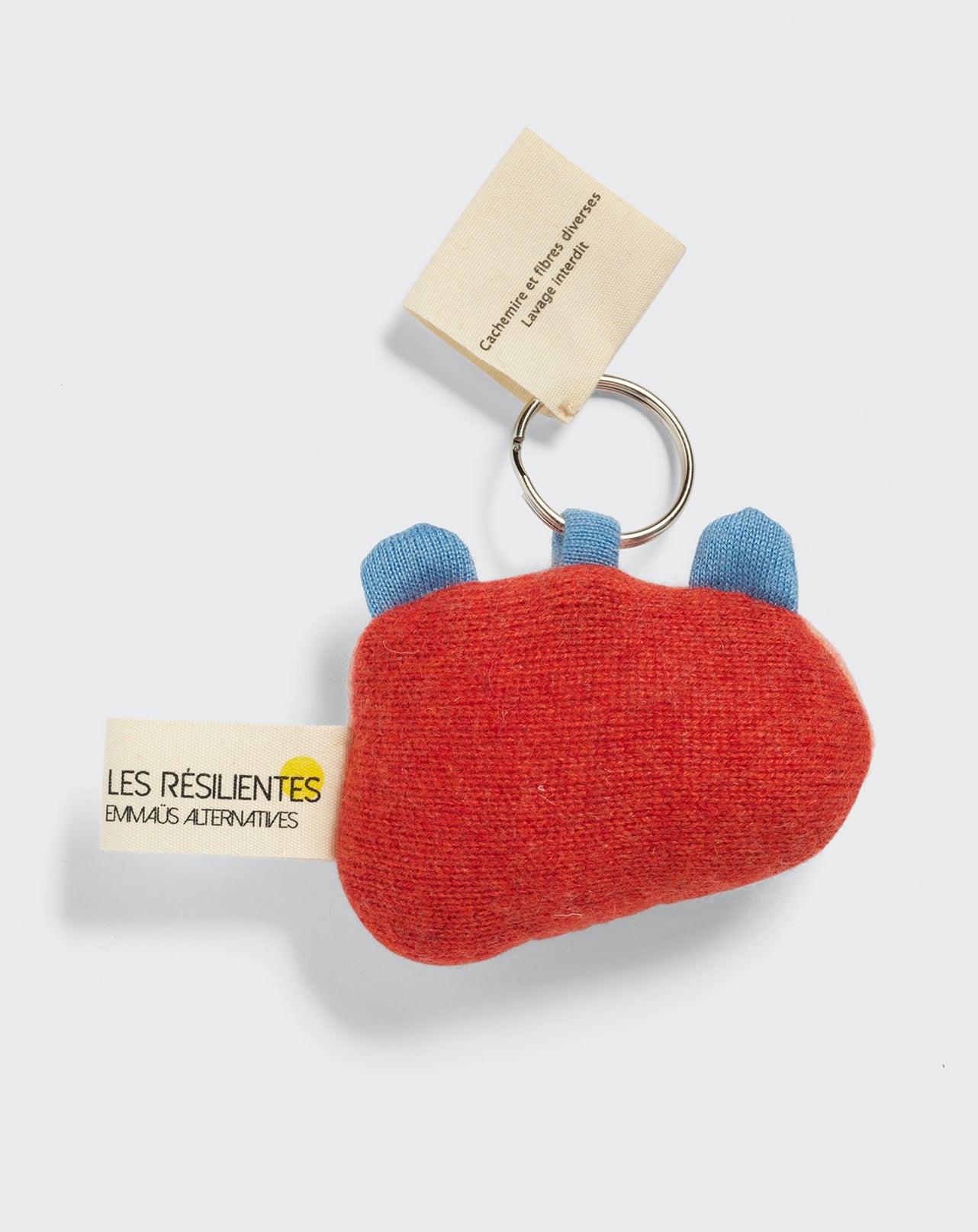 Porte clé Eric Bompard x Les Résilientes-ORANGE-Cachemire & fibres diverses