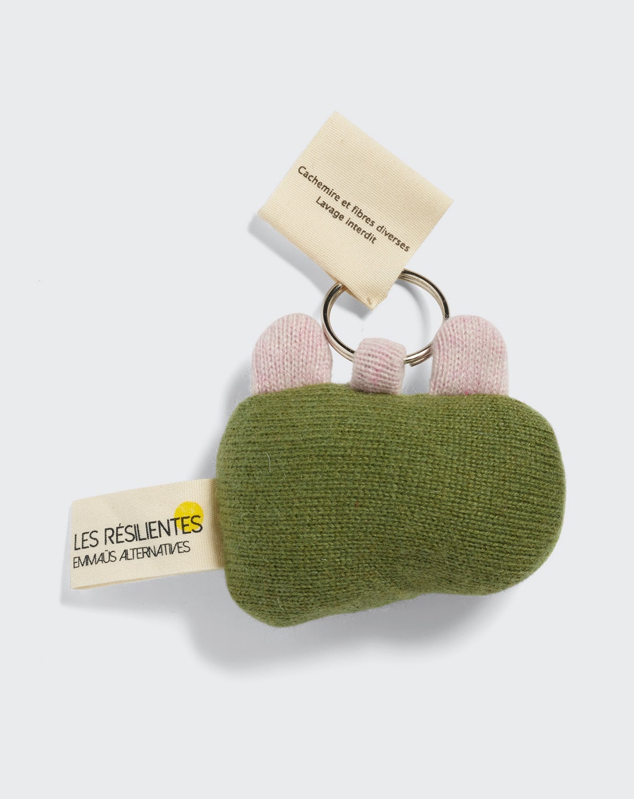 Porte clé Eric Bompard x Les Résilientes-VERT-Cachemire & fibres diverses