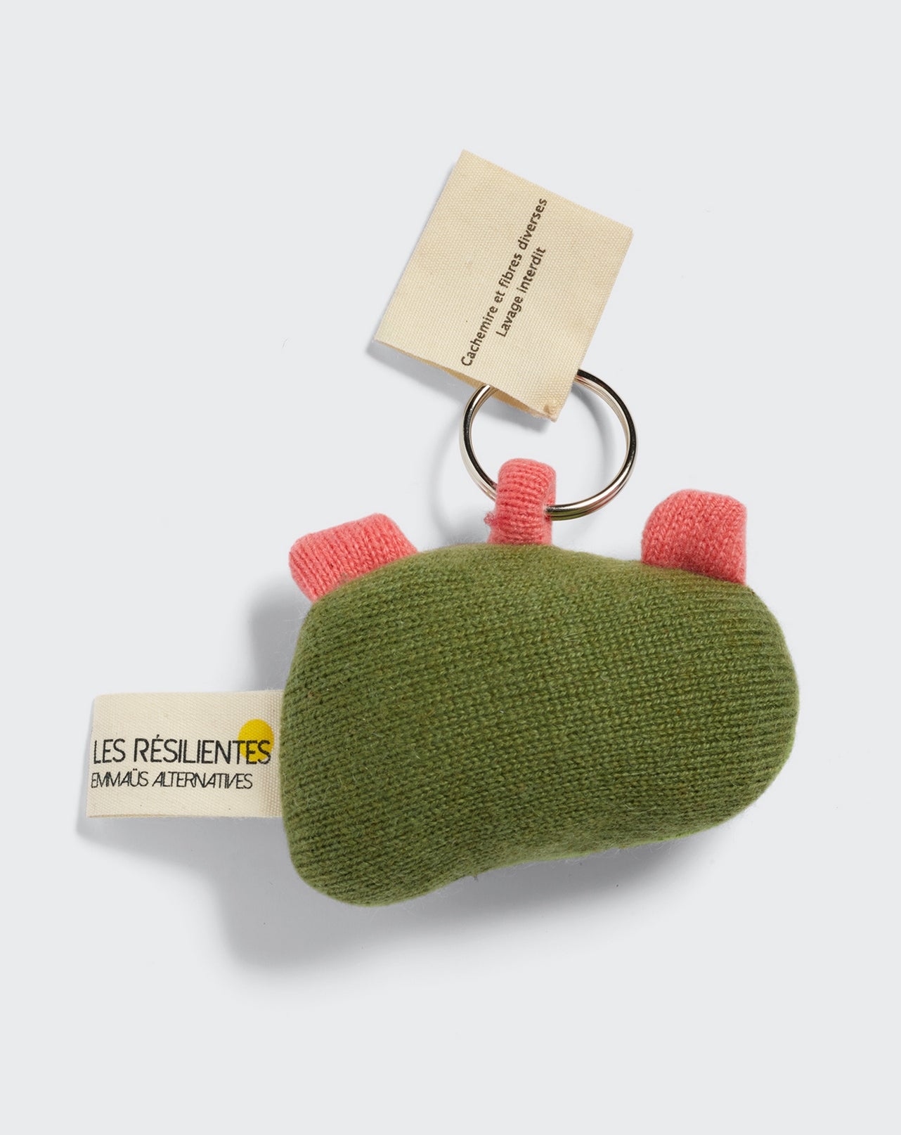 Porte clé Eric Bompard x Les Résilientes-VERT-Cachemire & fibres diverses