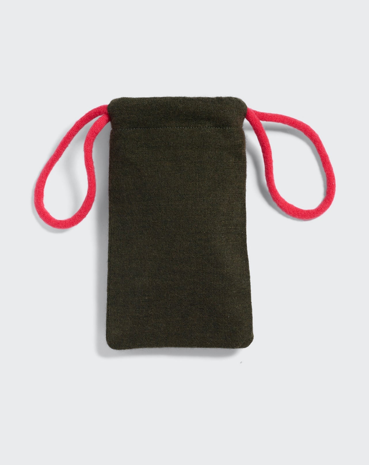 Pochette lunette Eric Bompard x Les Résilientes-KAKI FONCE-Cachemire & fibres diverses