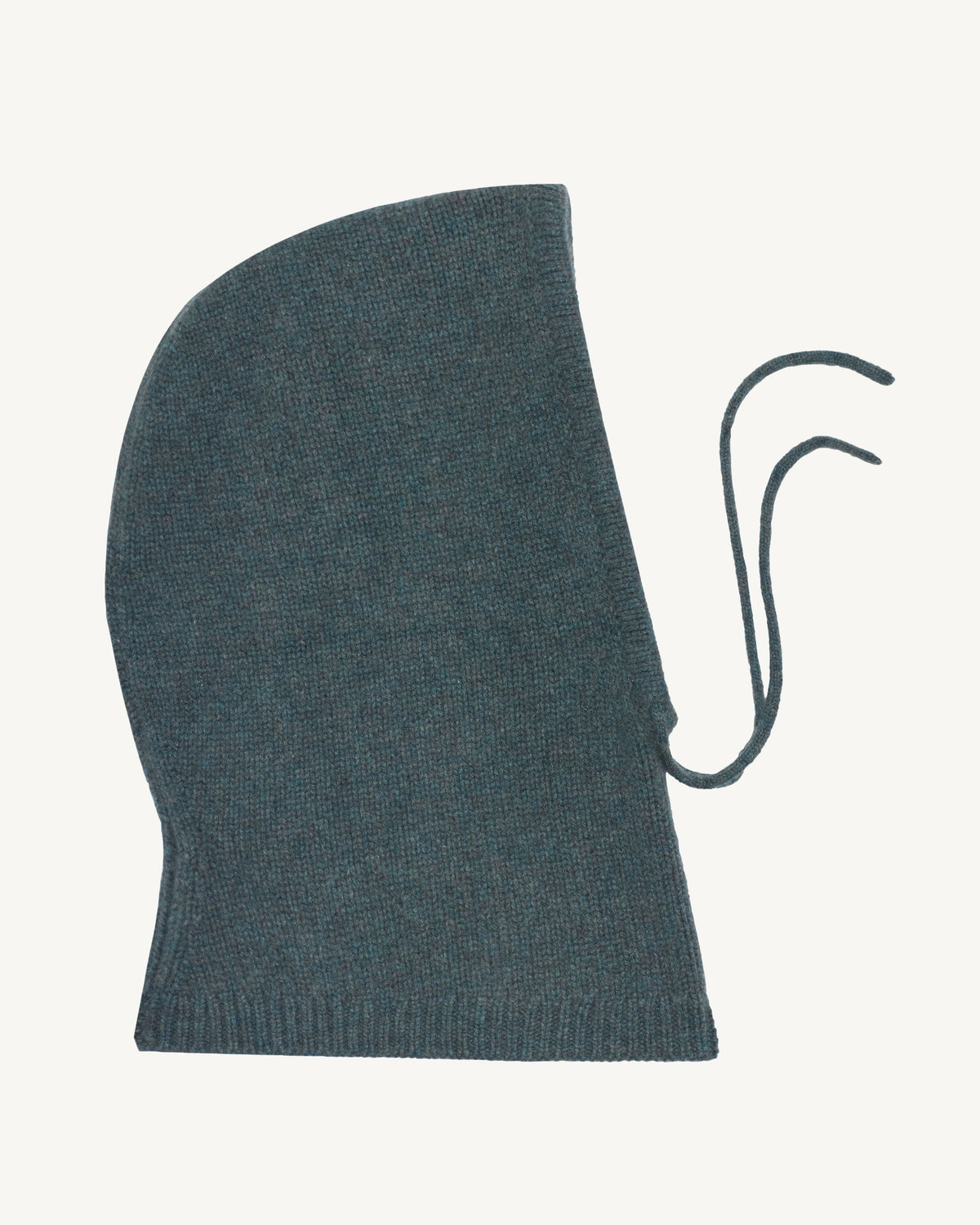 Cagoule à cordons-BLEU GRANIT-100% cachemire