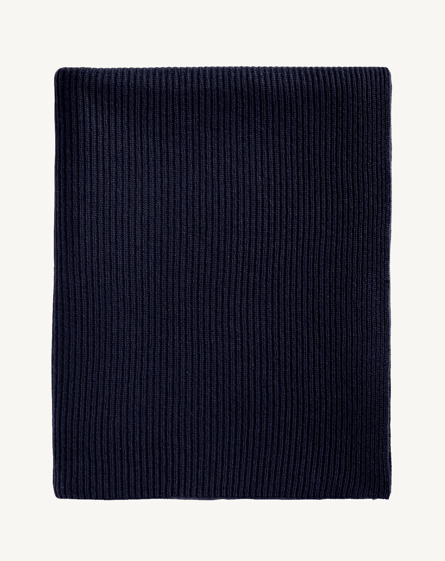 Écharpe en maille à côtes-MARINE-100% cachemire