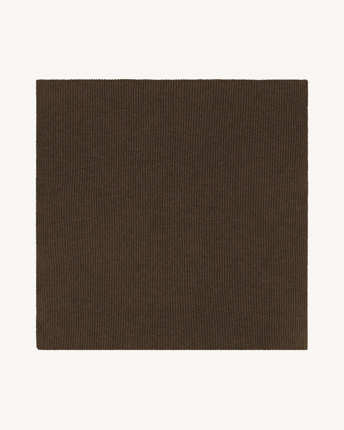 Écharpe en maille à côtes-CHOCOLAT-100% cachemire